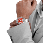 Oyster Perpetual 41mm Stainless Steel Coral Red Dial 124300 - 0007
