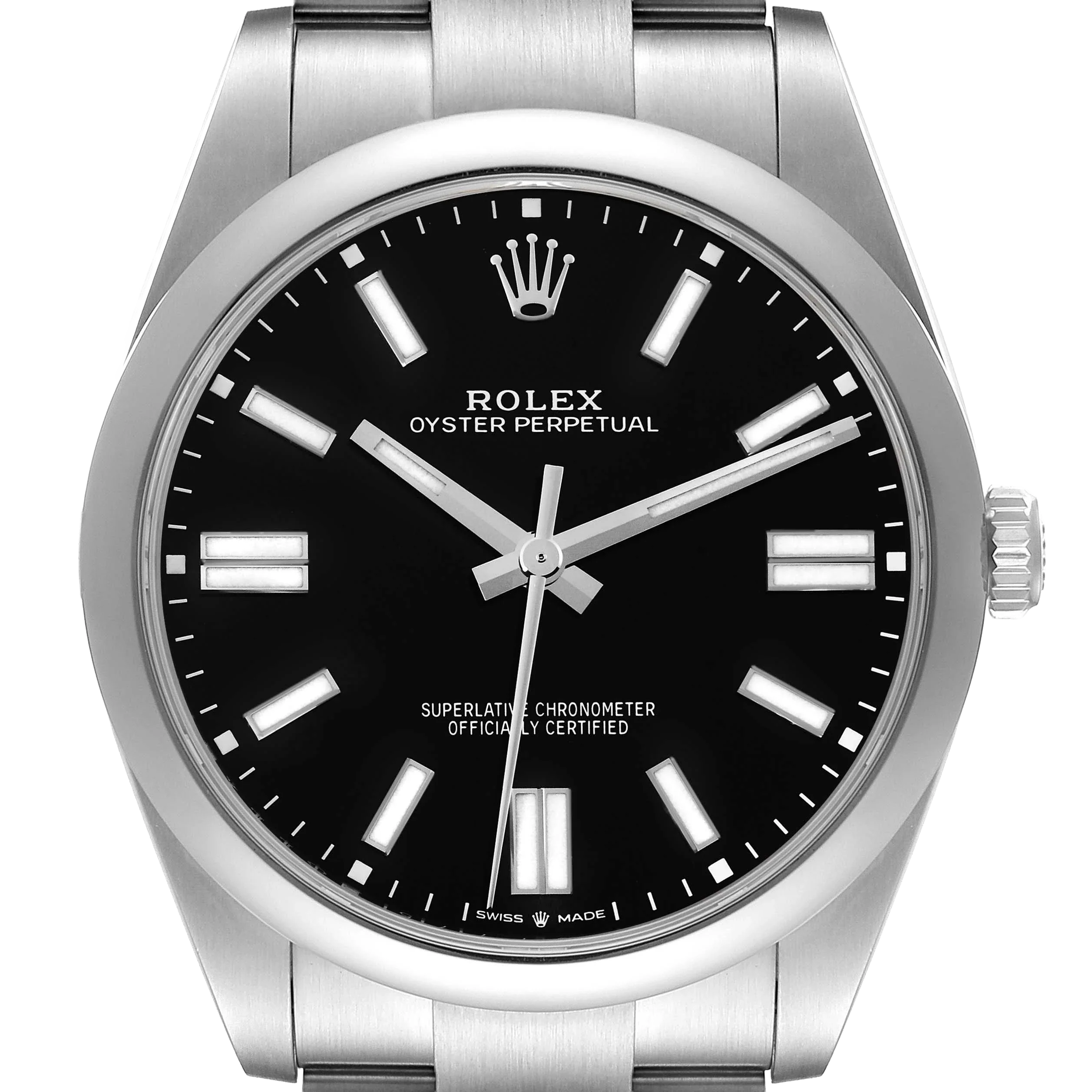 Oyster Perpetual 41mm Black Dial Steel Mens Watch 124300