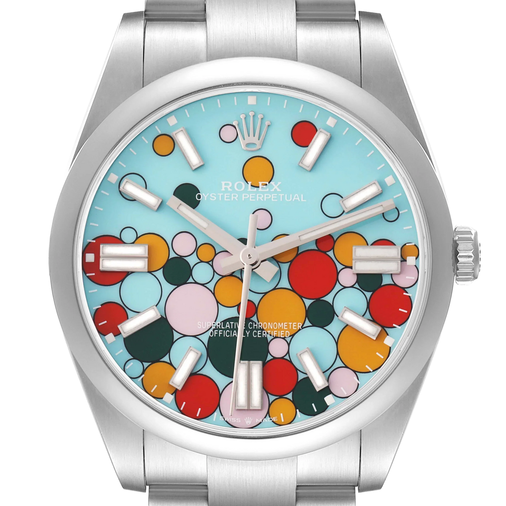 Oyster Perpetual 41mm Celebration Dial Steel Mens Watch 124300