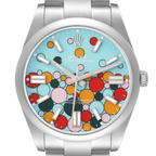 Oyster Perpetual 41mm Celebration Dial Steel Mens Watch 124300