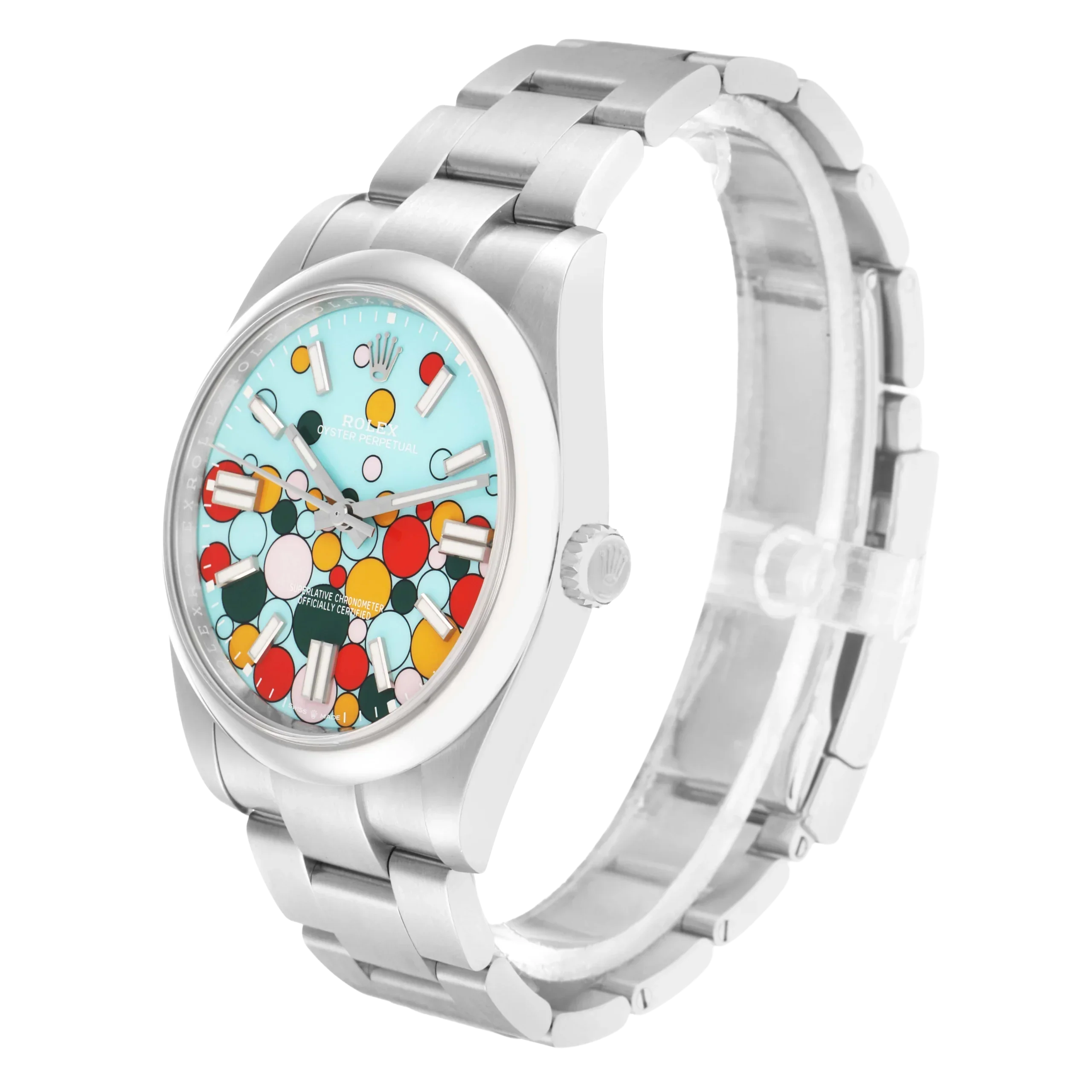 Oyster Perpetual 41mm Celebration Dial Steel Mens Watch 124300