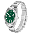 Oyster Perpetual 41mm Green Dial Steel Mens Watch 124300