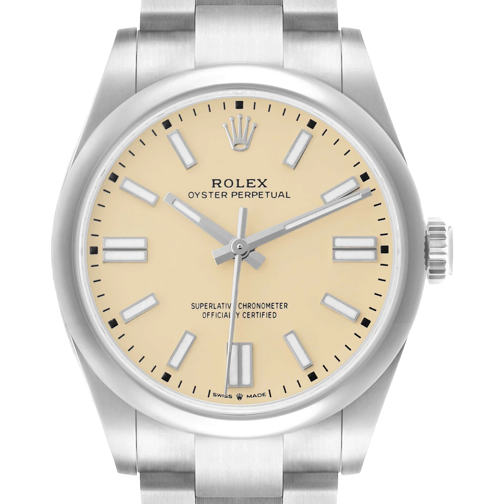 Oyster Perpetual 41mm Steel Beige Dial Mens Watch 134300