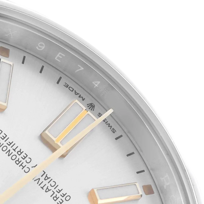 Oyster Perpetual 41mm Steel Silver Dial Mens Watch 124300