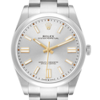 Oyster Perpetual 41mm Steel Silver Dial Mens Watch 124300