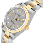 Oyster Perpetual 34mm Steel Yellow Gold Slate Dial Mens Watch 14203