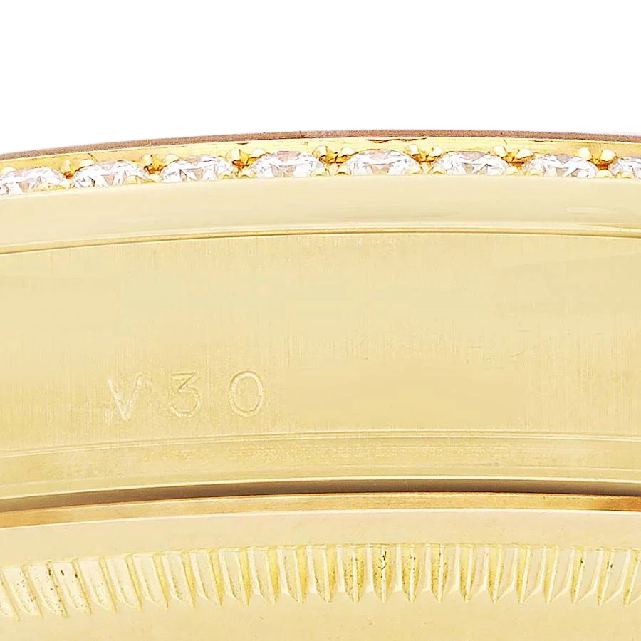 President Day-Date 36mm Yellow Gold Diamond Bezel Mens Watch 118348