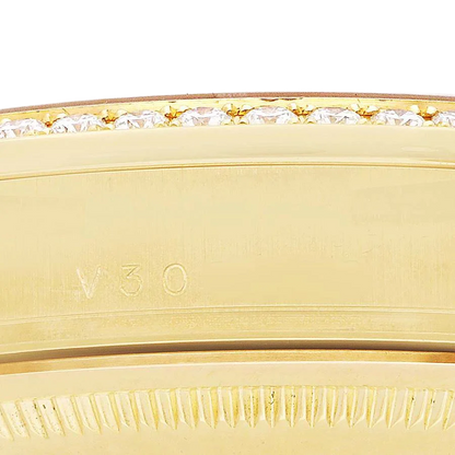 President Day-Date 36mm Yellow Gold Diamond Bezel Mens Watch 118348