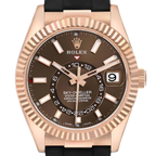 Sky-Dweller 42mm Rose Gold Chocolate Brown Dial Mens Watch 326235
