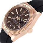 Sky-Dweller 42mm Rose Gold Chocolate Brown Dial Mens Watch 326235