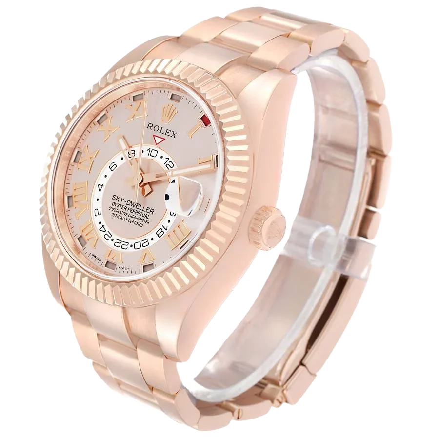 Sky-Dweller 42mm  Rose Gold Sundust Dial Mens Watch 326935