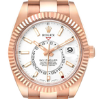 Sky-Dweller 42mm  Rose Gold White Dial Mens Watch 326935