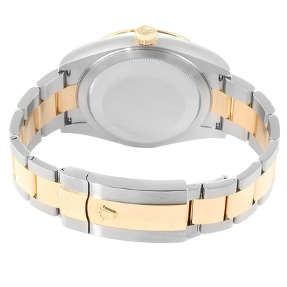 Sky Dweller 42mm Yellow Gold Steel Black Dial Mens Watch 326933