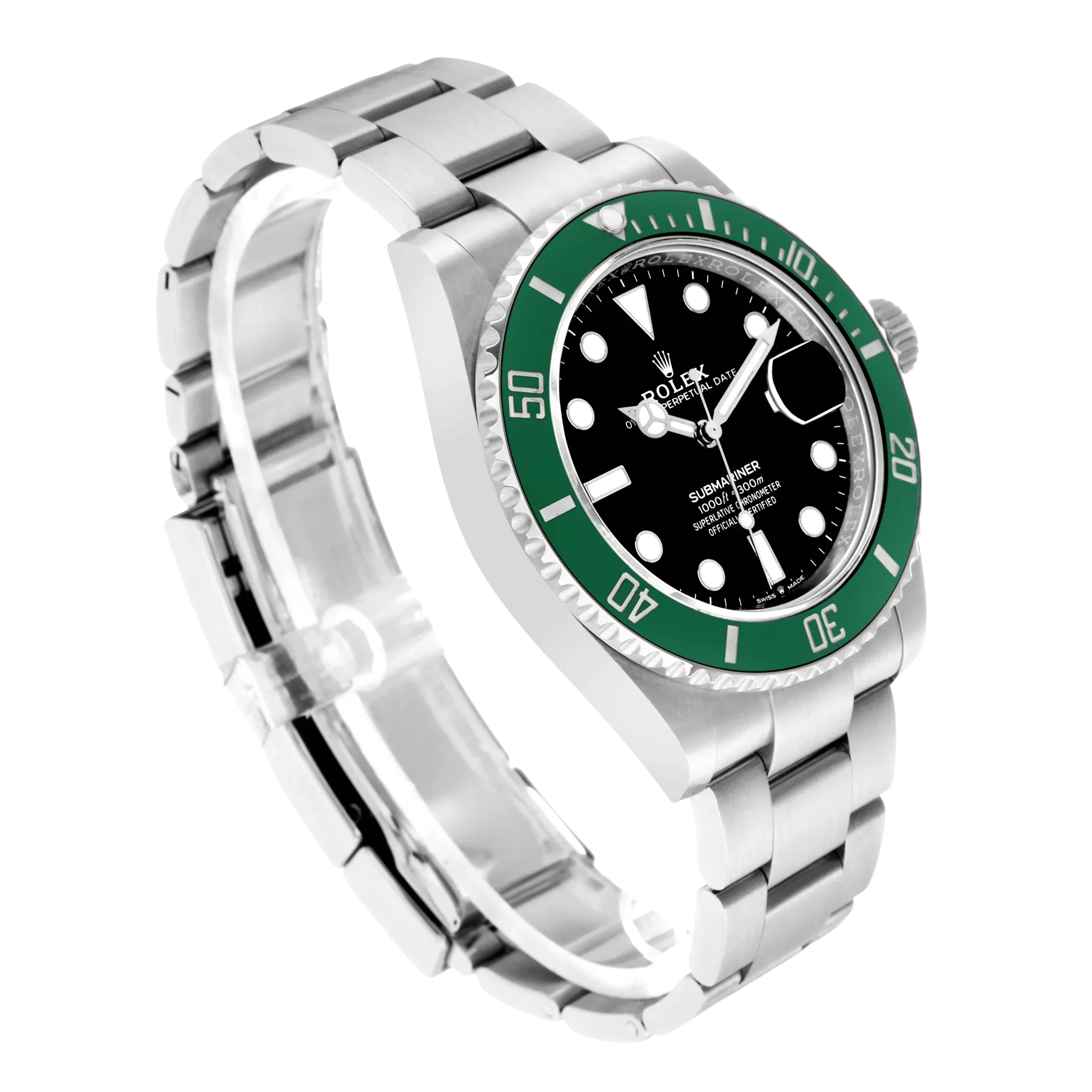 Submariner 41mm Starbucks Steel Green Bezel Mens Watch 126610LV