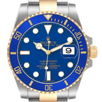 Submariner 40mm Steel Yellow Gold Blue Dial Bezel Mens Watch 116613