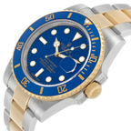 Submariner 40mm Steel Yellow Gold Blue Dial Bezel Mens Watch 116613