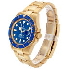 Submariner 41mm Yellow Gold Blue Dial Bezel Mens Watch 126618
