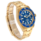 Submariner 41mm Yellow Gold Blue Dial Bezel Mens Watch 126618