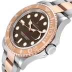 Yachtmaster 40 Rose Gold Steel Brown Dial Mens Watch 116621