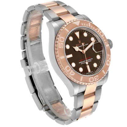 Yachtmaster 40 Rose Gold Steel Brown Dial Mens Watch 116621