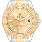 Yachtmaster 40mm Steel Yellow Gold Champagne Dial Mens Watch 16623