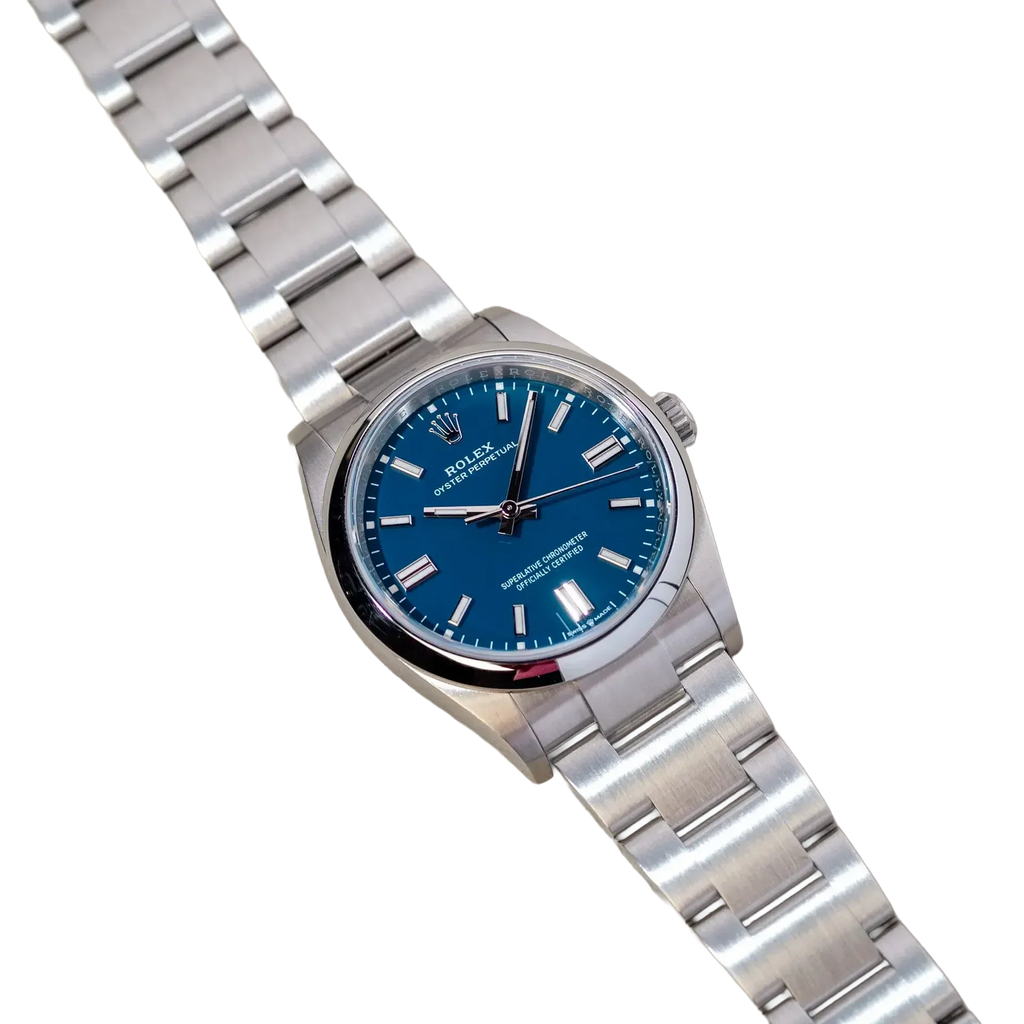 Oyster Perpetual 41mm Stainless Steel Med Blue Dial Men Watch 134300-0009 New 2025
