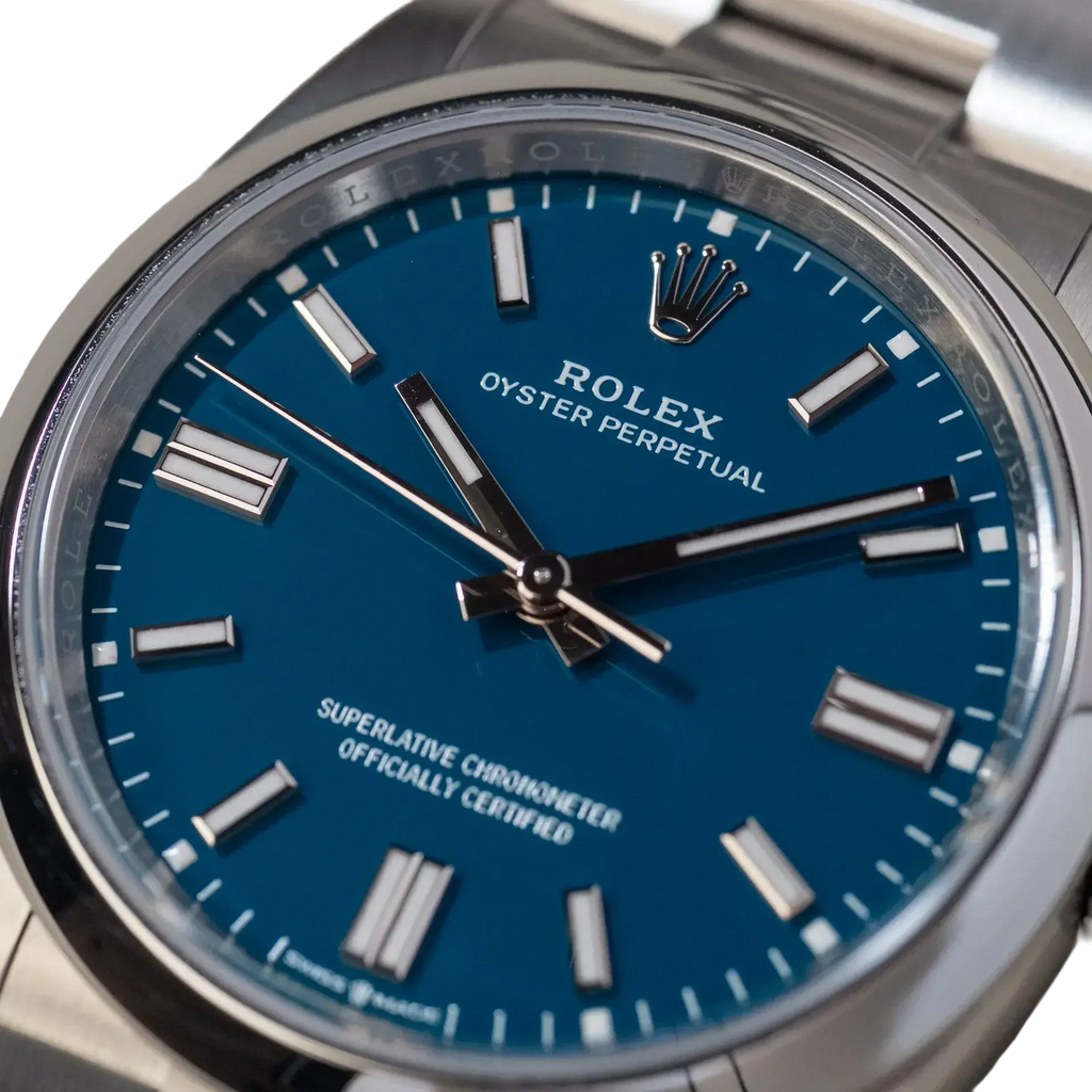 Oyster Perpetual 41mm Stainless Steel Med Blue Dial Men Watch 134300-0009 New 2025