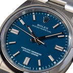 Oyster Perpetual 41mm Stainless Steel Med Blue Dial Men Watch 134300-0009 New 2025