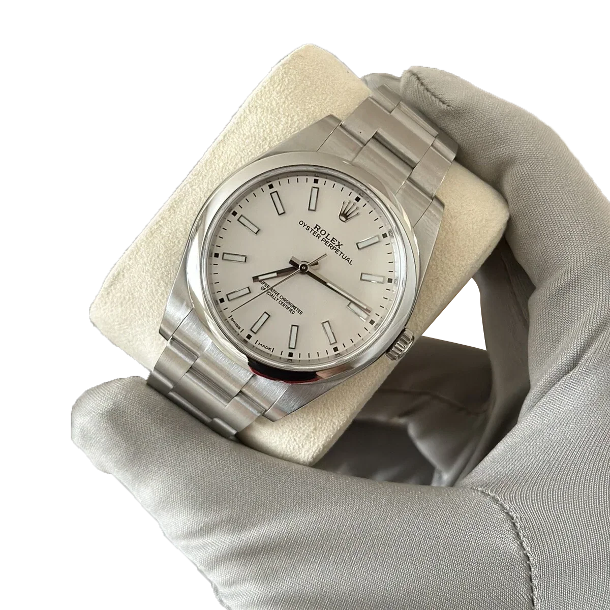 Oyster Perpetual 39mm Stainless Steel WhiteDial Men Watch 114300-0004 New 2025