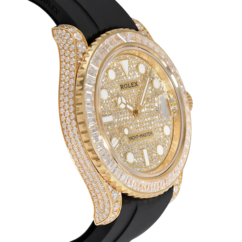 Yacht-Master 226668TBR, 18K Yellow Gold, Pave Index Dial, Oysterflex Bracelet, 42 mm